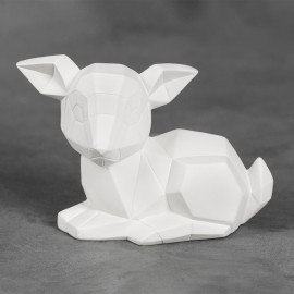 Ceramic Bisque Fawn Facetini - Case of 6